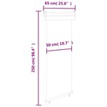 vidaXL Auvent latéral de balcon 65x250 cm Gris