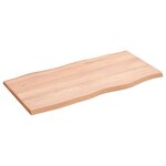 vidaXL Dessus de table bois chêne massif traité bordure assortie