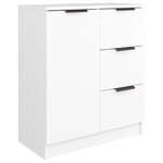 vidaXL Buffet Blanc 60x30x70 cm Bois d'ingénierie