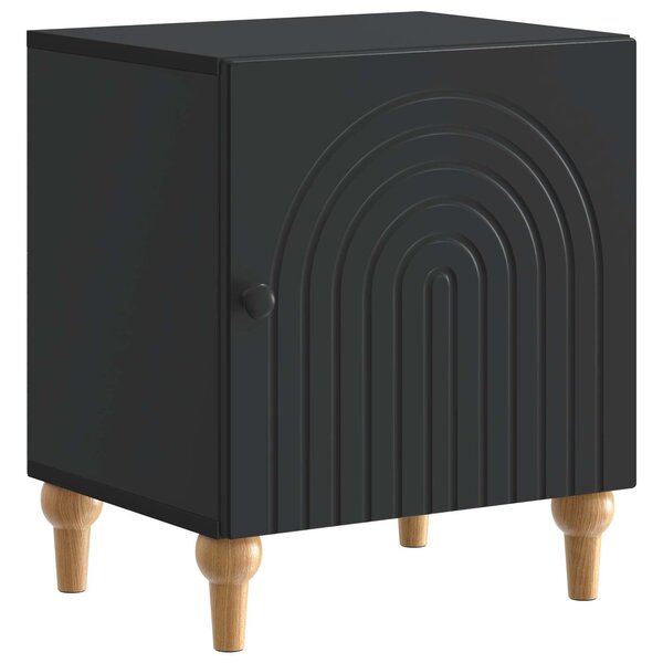 vidaXL Cabinet de chevet Noir 43 x 34 5 x 50 cm Bois d'ingénierie