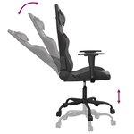 vidaXL Chaise de jeu de massage Noir et gris Similicuir