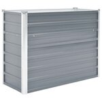 vidaXL Lit surélevé de jardin Acier galvanisé 100x40x77 cm Gris