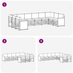 vidaXL Ensemble de canapés d'extérieur 7 pc Naturel et Crème