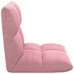 vidaXL Fauteuil de sol ajustable Rose Velours