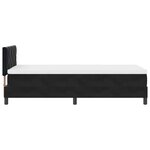 vidaXL Lit à ressort LED avec matelas Noir 100 x 200 cm Velours