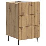 vidaXL Cabinet de chevet avec tiroir Chêne artisanal 43 x 41 x 68 cm