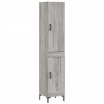 vidaXL Buffet haut Sonoma gris 34 5x34x180 cm Bois d'ingénierie