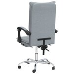 vidaXL Fauteuil inclinable de bureau Gris clair Tissu
