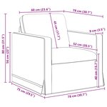 vidaXL Canapé Bleu 78 x 78 x 80 cm Velours