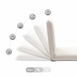 vidaXL Fauteuil de sol ajustable Crème Tissu en laine de mouton
