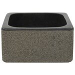 vidaXL Évier 30x30x15 cm Pierre de rivière Noir