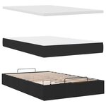 vidaXL Cadre de lit ottoman avec matelas noir 120x200cm tissu