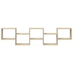 vidaXL Étagère cube murale 5 compartiments chêne sonoma