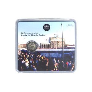 2 euros commémorative coincard BU France 2019 - Chute du Mur de Berlin.