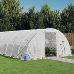 vidaXL Serre avec cadre en acier blanc 80 m² 20x4x2 m