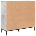 vidaXL Buffet Gris béton 89 5 x 33 x 82 cm Bois d'ingénierie