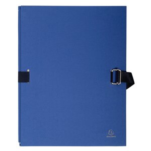 Chemise Dos Extensible Papier 24x32cm - Filmée Par 5 - Bleu Foncé - X 25 - Exacompta
