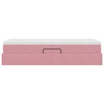 vidaXL Lit avec rangement et matelas Rose 100 x 200 cm Velours
