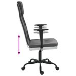 vidaXL Chaise de bureau réglable en hauteur gris