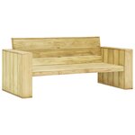 vidaXL Salon de jardin 4 Pièces Bois de pin imprégné