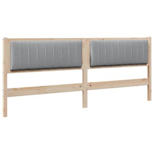 vidaXL Tête de lit capitonnée Marron 200 cm Pin massif