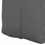 vidaXL Coussin de Dos Gris foncé 120 x 24 x 50 cm tissu