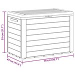 vidaXL Boîte de rangement de jardin Anthracite 78x44x55 cm
