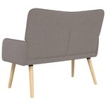 vidaXL Sofa 2 places Taupe 115 x 61 x 87 cm Tissu