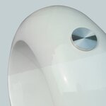 vidaXL Table basse avec dessus de table en verre ovale Blanc brillant