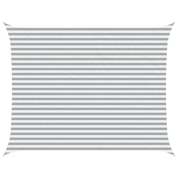 vidaXL Voile d'ombre Gris clair et blanc 3 5 x 4 5 m
