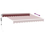 vidaXL Auvent rétractable automatique avec LED bordeaux 300x250 cm
