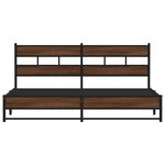 vidaXL Cadre de lit en métal sans matelas chêne marron 183x213 cm