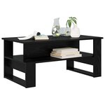 vidaXL Table basse Chêne noir 90 x 50 x 40 cm Bois d'ingénierie