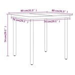 Vidaxl ensemble de salle à manger de jardin avec coussins 5 pièces noir