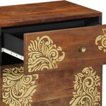 vidaXL Cabinet de chevet avec tiroir marron miel 50 x 33 x 60 cm
