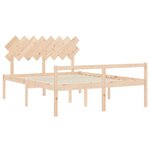 vidaXL Lit pour personne âgée sans matelas 160x200 cm bois massif