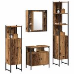 vidaXL Ensemble de mobilier de salle de bain 4 Pièces Bois Ancien