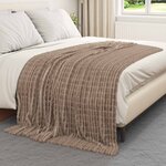 vidaXL Couvertures à jeter 6 pc Camel 200 x 150 cm 4.5 kg Toison