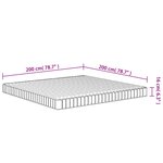 vidaXL Matelas en mousse moyennement doux 200x200 cm