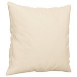 vidaXL Canapé 2 places avec oreillers beige 120 cm tissu microfibre