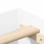 vidaXL Cadre de lit Blanc 137 x 190 cm Bois d'ingénierie