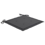 vidaXL Chaises de jardin et coussins anthracite lot de 2 Bois de teck