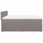 vidaXL Sommier à lattes de lit avec matelas Taupe 180x200 cm Tissu