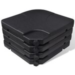 vidaXL Parasol de jardin avec base portable aluminium blanc