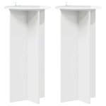 vidaXL Support de Plante 2 pièces Blanc brillant 40 x 40 x 80 cm
