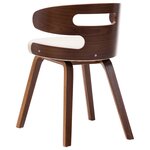 vidaXL Chaises à manger lot de 6 crème bois courbé et similicuir