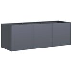 vidaXL Jardinière Anthracite 120x40x40 cm Acier laminé à froid