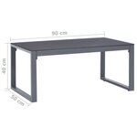 Vidaxl table basse 90x50x40 cm aluminium