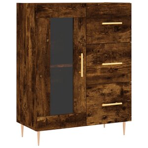 vidaXL Buffet chêne fumé 69 5x34x90 cm bois d'ingénierie
