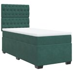 vidaXL Sommier à lattes de lit avec matelas Vert foncé 90x190 cm